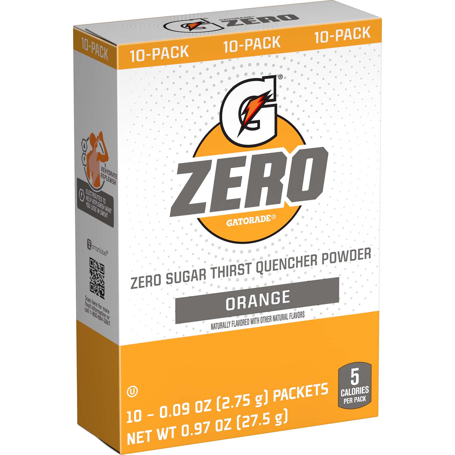 GATORADE ZERO, POWDER, ORANGE, 12/BX, 120/CASE - Powder Mix